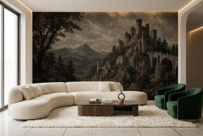 Walls Wallpaper Stone Bridge Medieval Castle Wall Mural