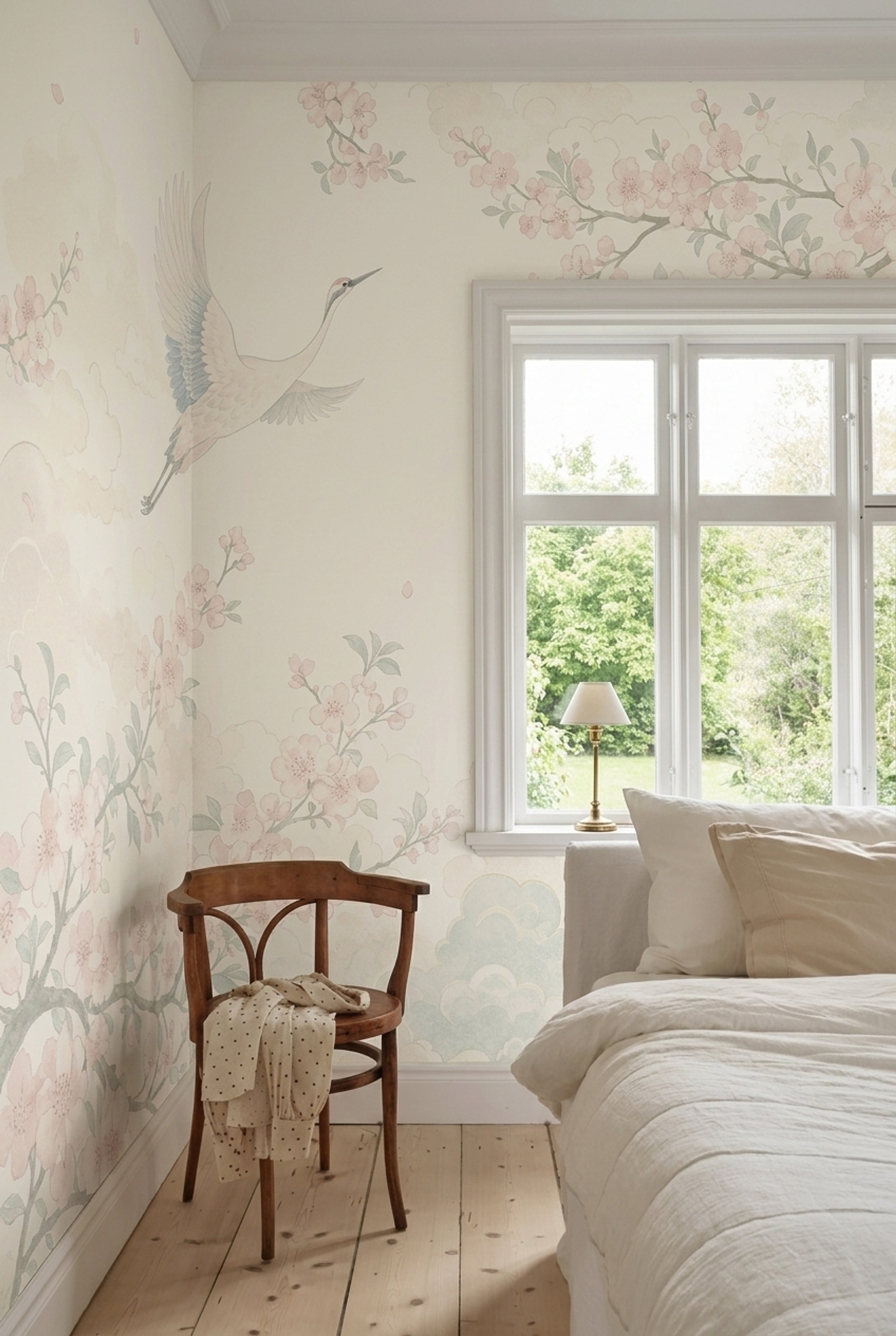 Pink Cherry Wallpaper Blossom Branch Wall Mural