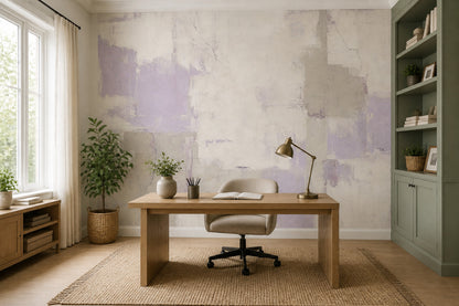 Textured Wallpaper Plaster Geometric Blocks Removable Wall Decor