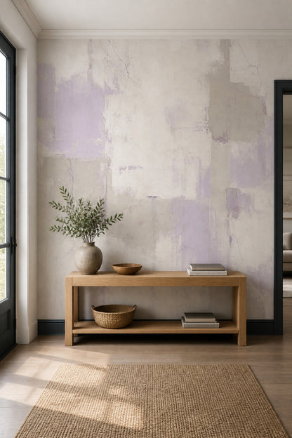 Textured Wallpaper Plaster Geometric Blocks Removable Wall Decor