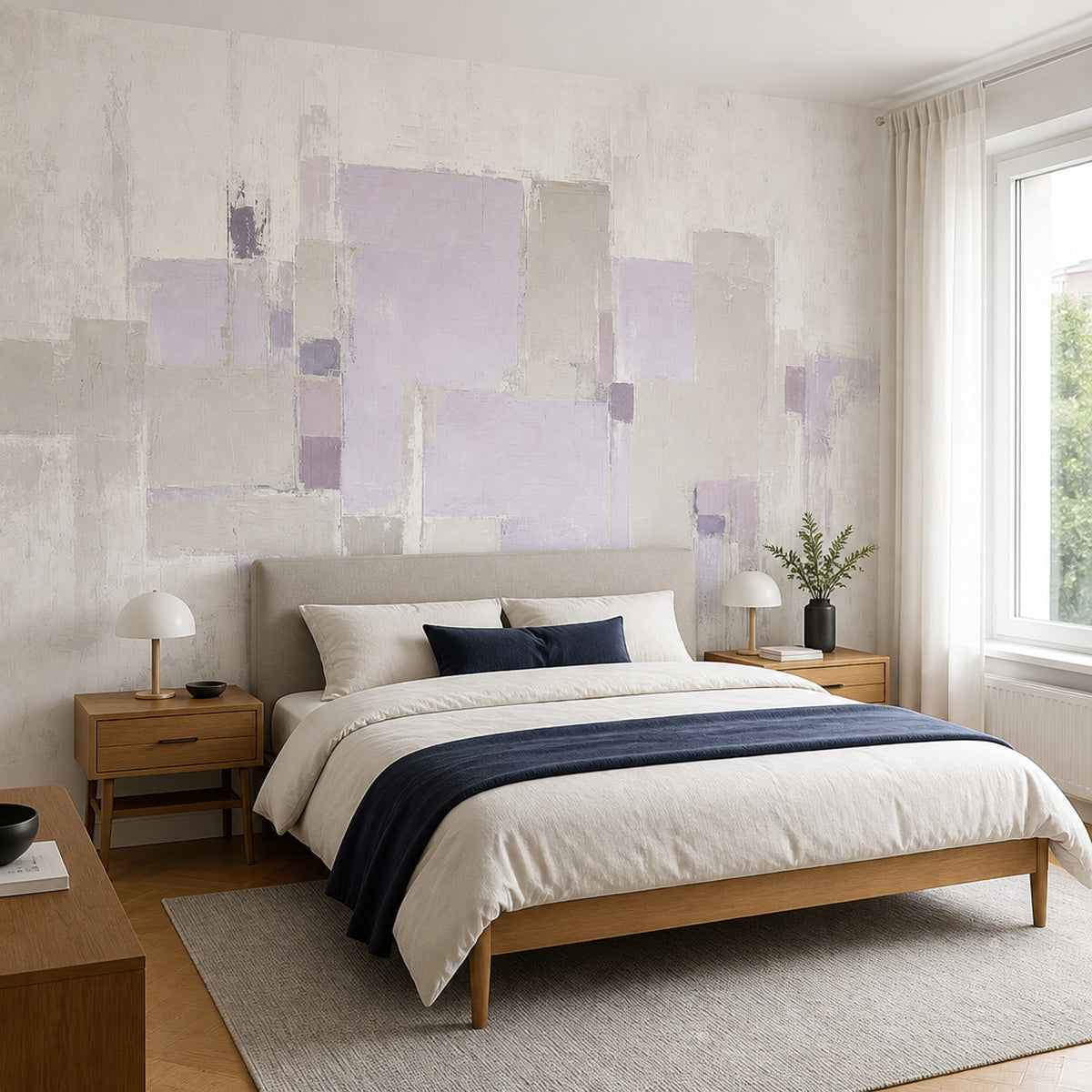 Abstract Wallpaper Geometric Rectangles Wall Mural