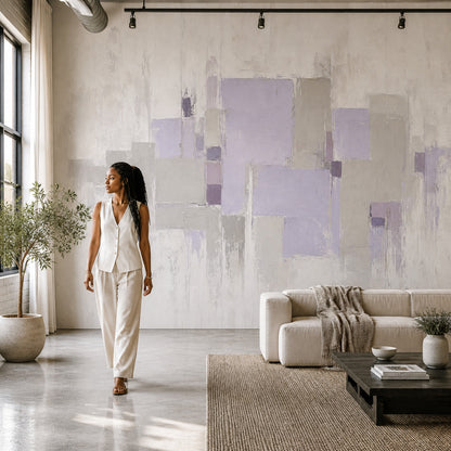 Abstract Wallpaper Geometric Rectangles Wall Mural