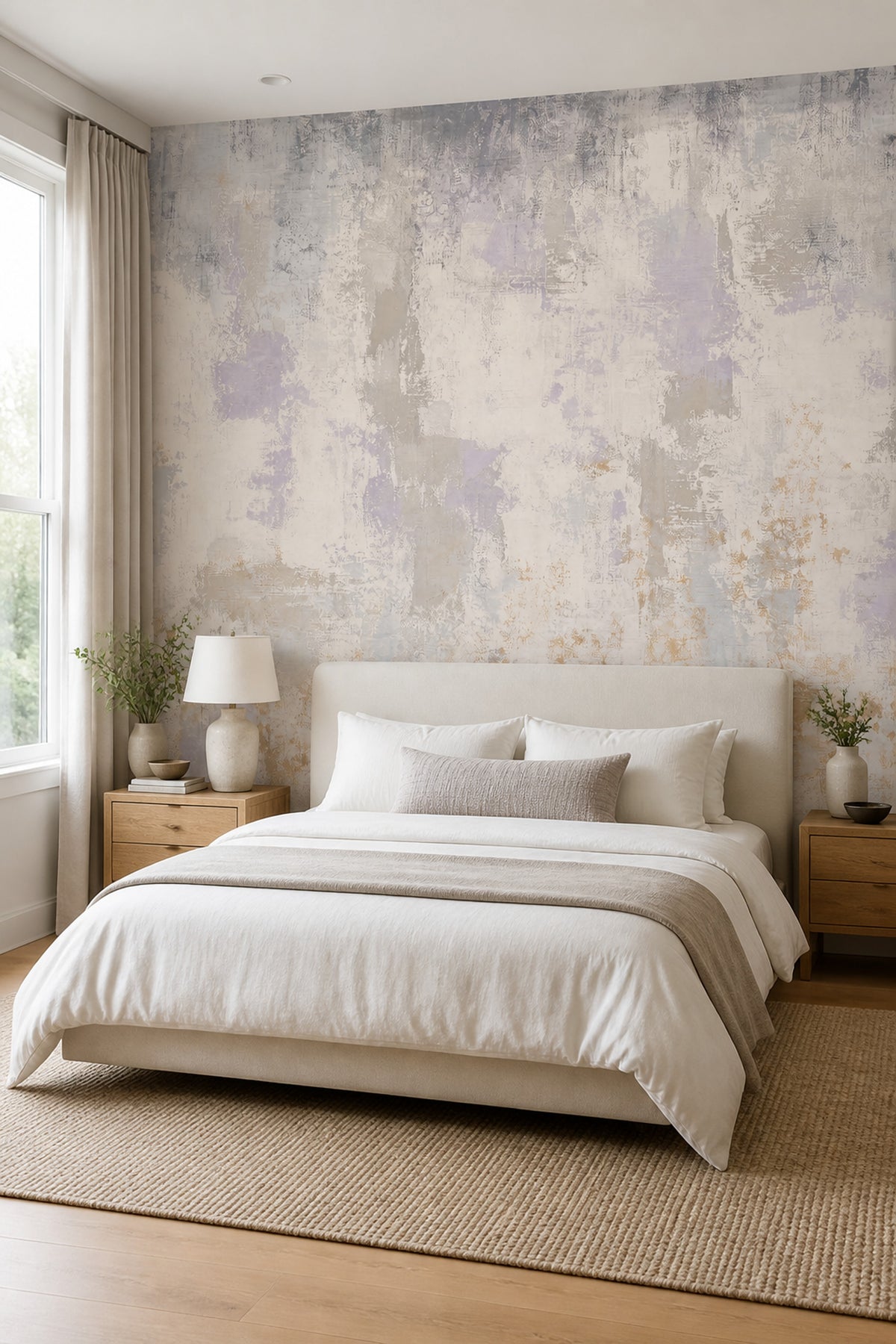 Abstract Wallpaper Textured Removable Distressed Wall Decor