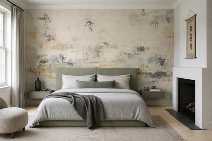 Textured Wallpaper Abstract Distressed Removable Wall Decor