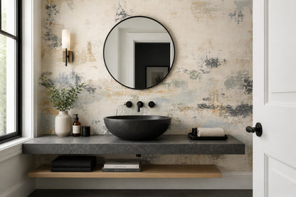 Textured Wallpaper Abstract Distressed Removable Wall Decor