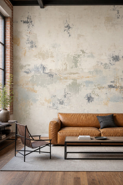 Textured Wallpaper Abstract Distressed Removable Wall Decor
