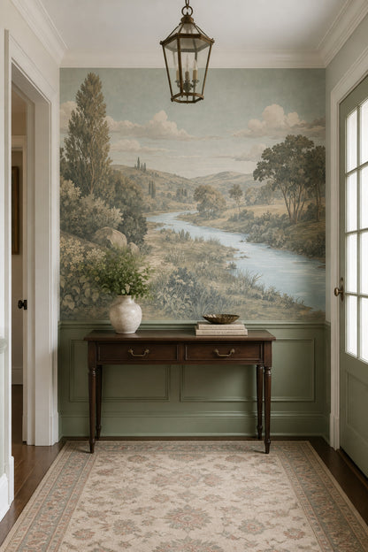 Landscape Wallpaper River Countryside Removable Wall Decor