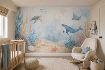 Underwater Wallpaper Ocean Sea Animals Wall Mural
