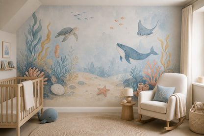 Underwater Wallpaper Ocean Sea Animals Wall Mural