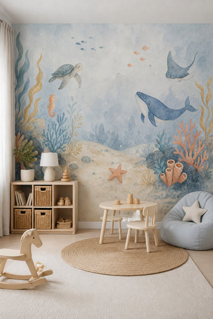 Underwater Wallpaper Ocean Sea Animals Wall Mural