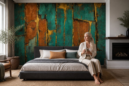 Abstract Wallpaper Geometric Dark Removable Wall Decor
