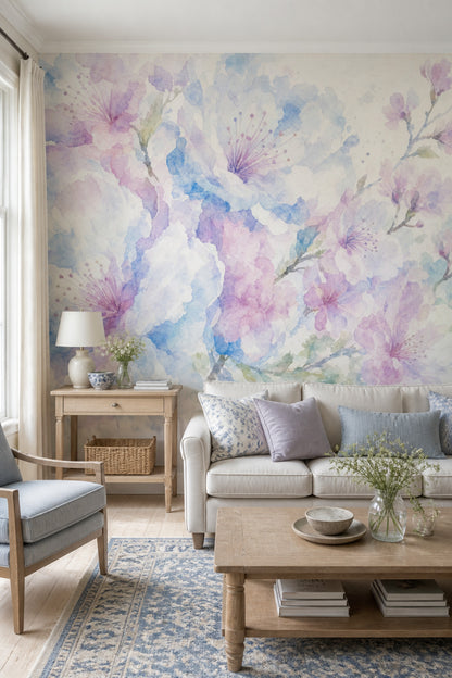 Paper Texture Wallpaper Muted Green Removable Wall Decor