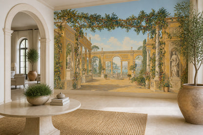 Italian Villa Wallpaper Classical Garden Removable Mediterranean Wall Decor