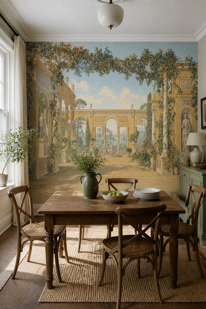 Italian Villa Wallpaper Classical Garden Removable Mediterranean Wall Decor