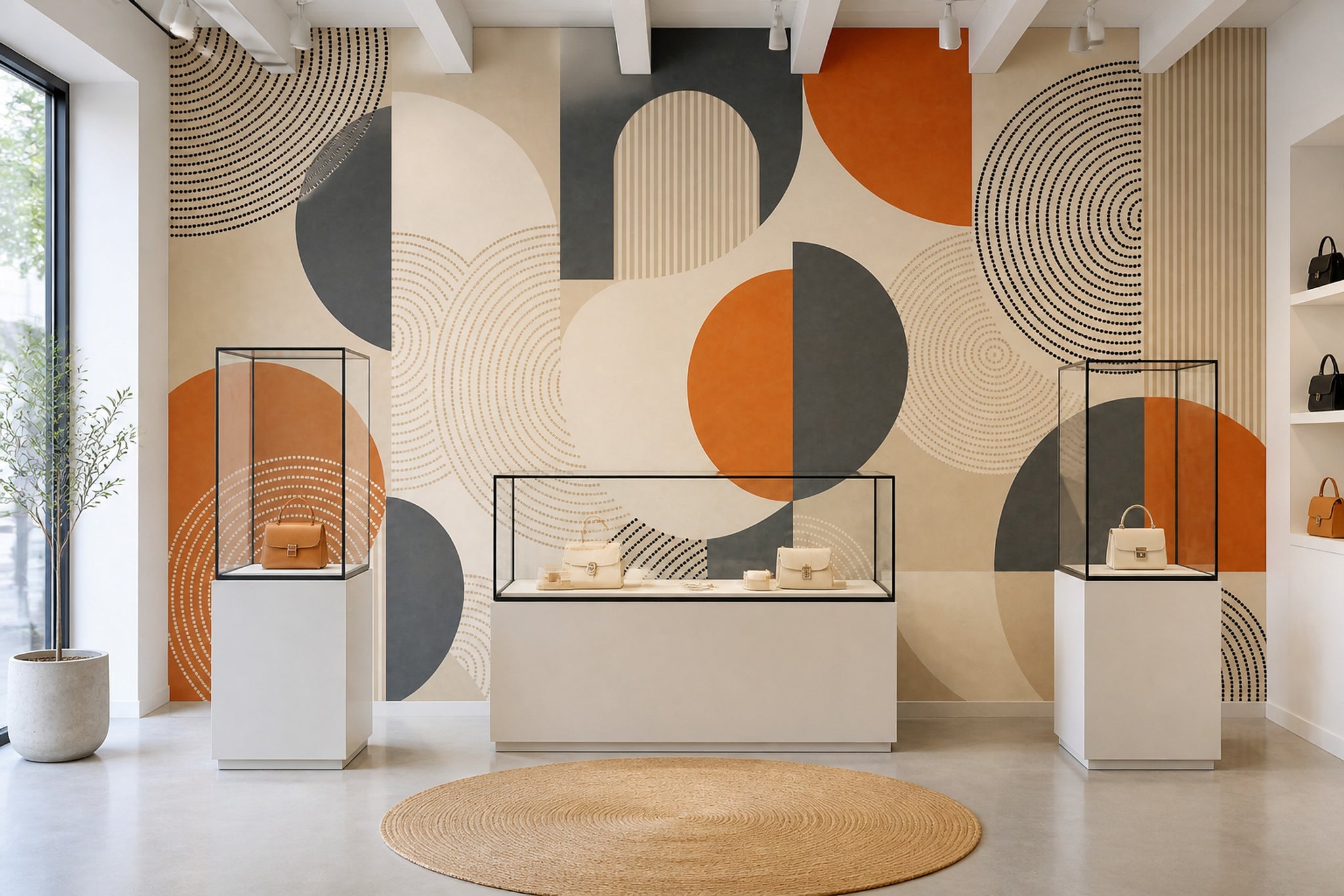 Mid Century Modern Wallpaper Retro Geometric Wall Mural