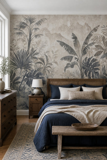 Botanical Mural Wallpaper Tropical Foliage Jungle Garden Wall Mural