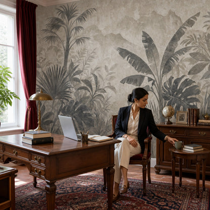 Botanical Mural Wallpaper Tropical Foliage Jungle Garden Wall Mural