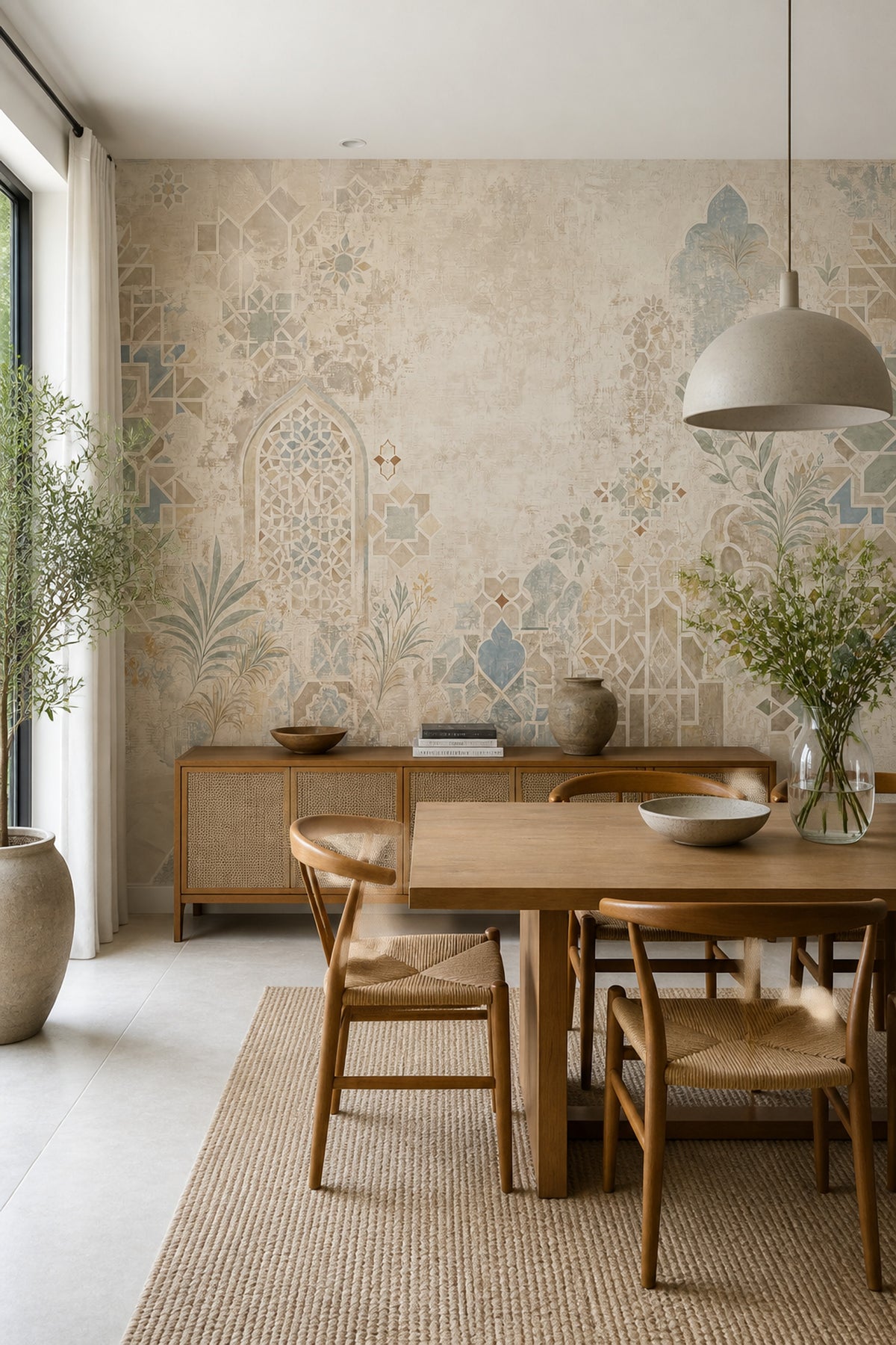 Moroccan Wallpaper Geometric Vintage Wall Mural