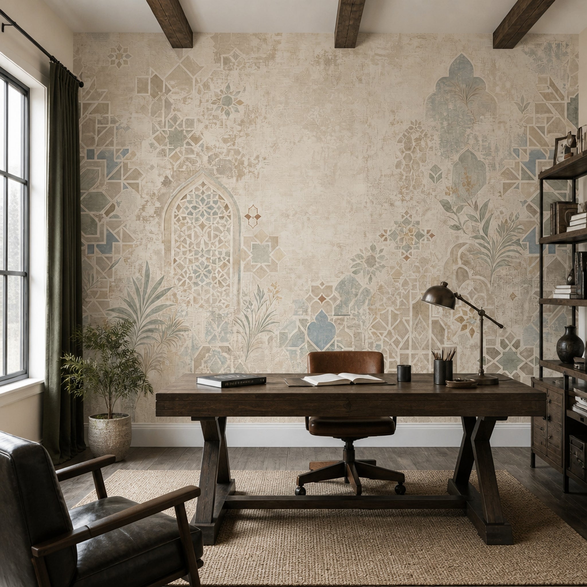 Moroccan Wallpaper Geometric Vintage Wall Mural