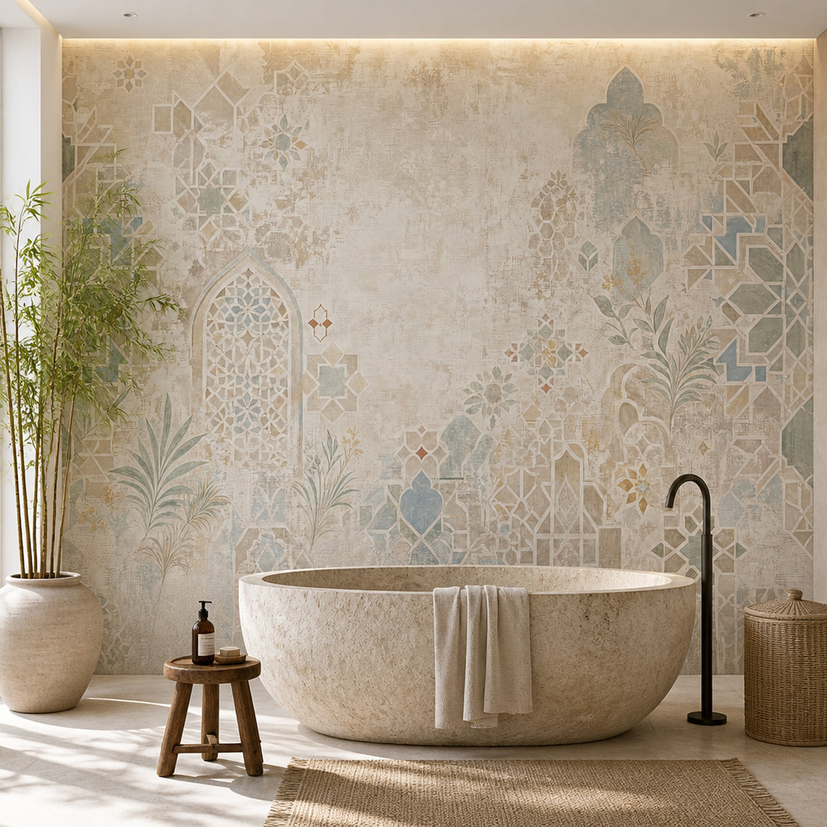 Moroccan Wallpaper Geometric Vintage Wall Mural