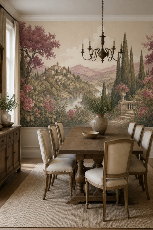 Cloudy Sky Wallpaper Pastoral Watercolor Removable Wall Decor