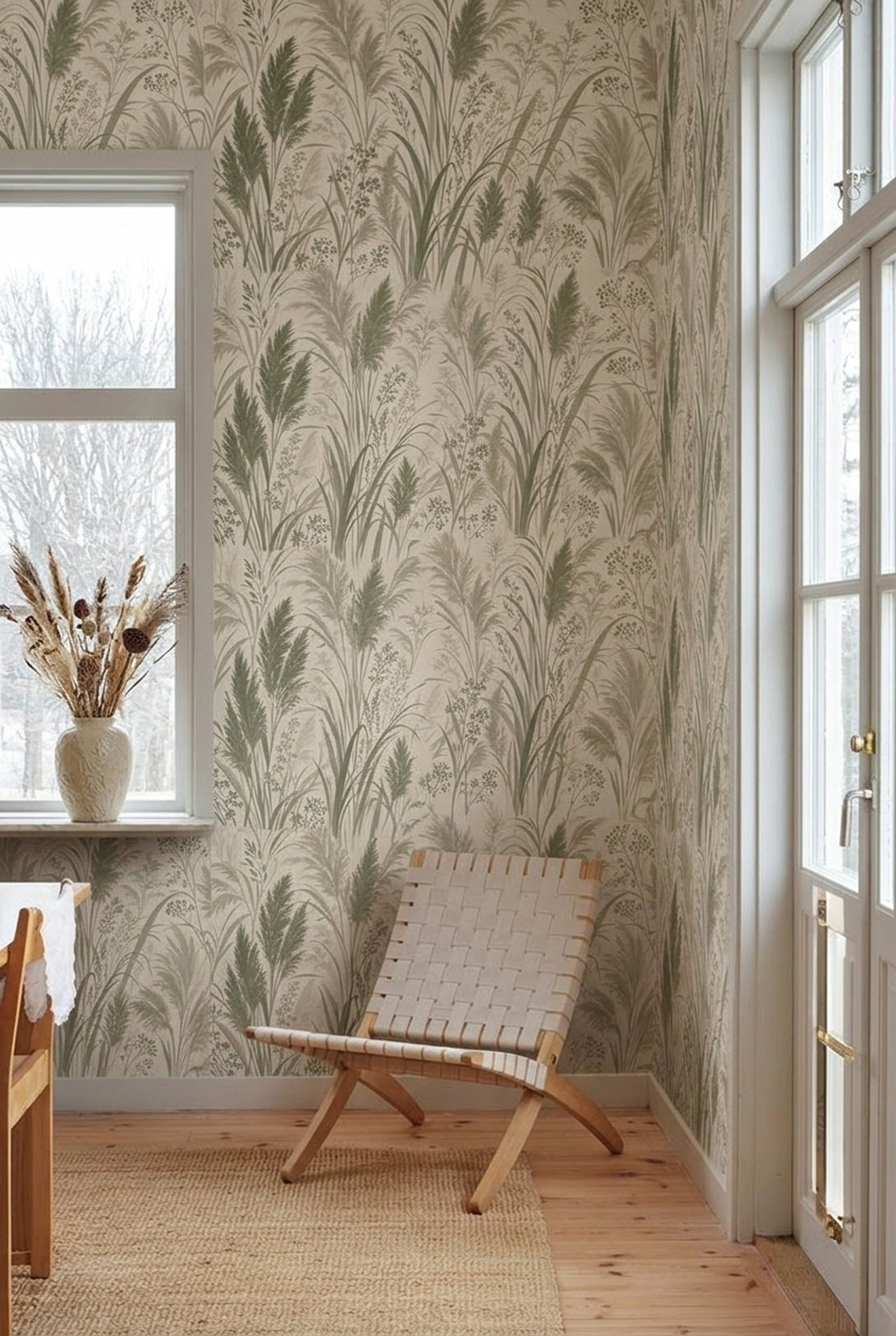 Botanical Wallpaper Wild Grasses Meadow Wall Mural