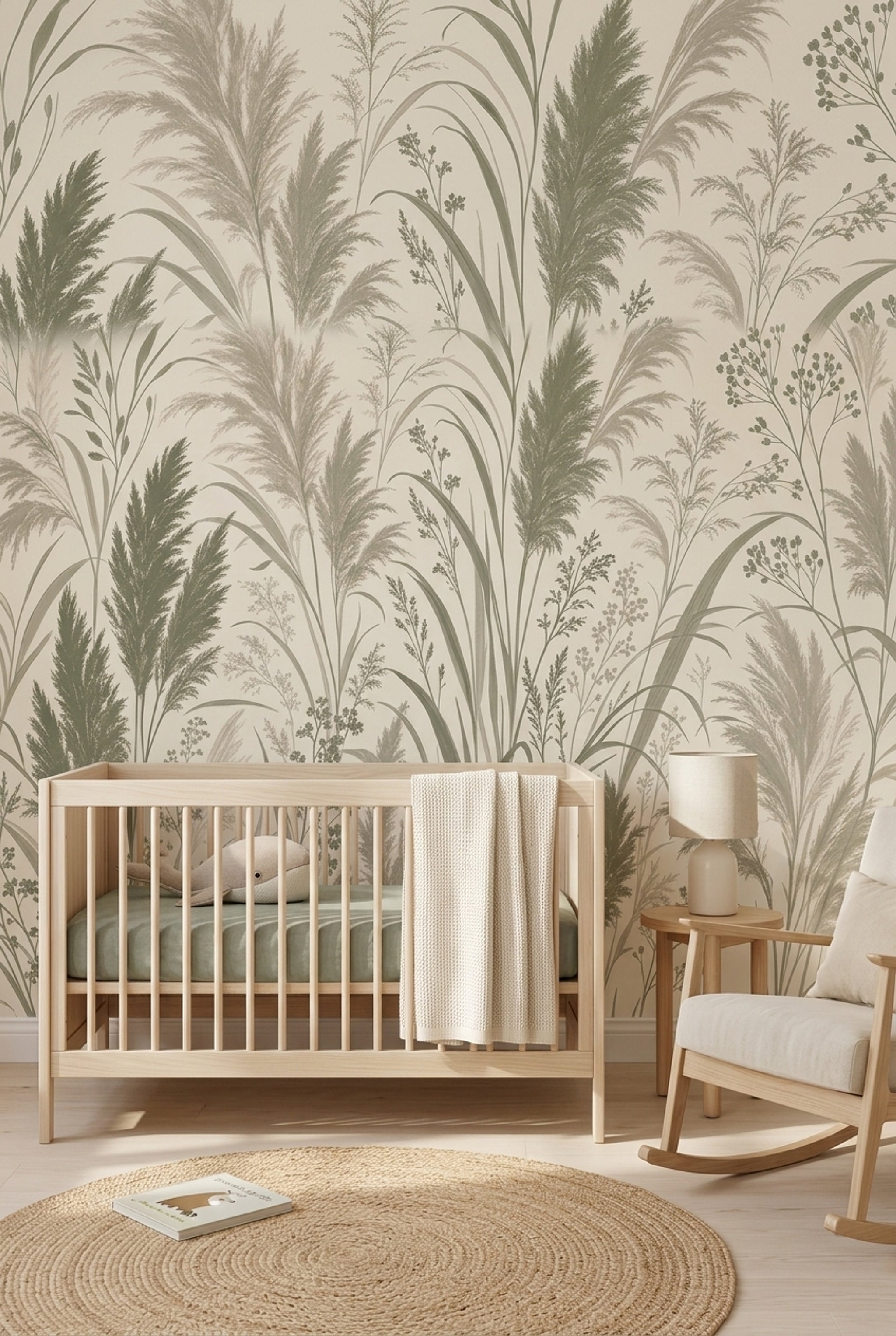 Botanical Wallpaper Wild Grasses Meadow Wall Mural