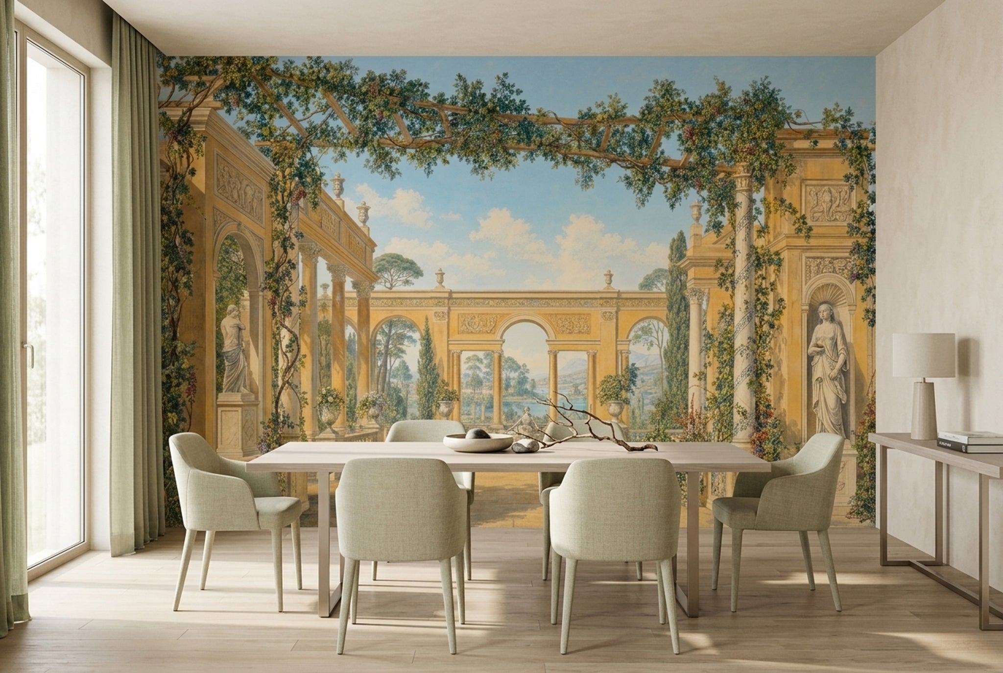 Italian Villa Wallpaper Classical Garden Removable Mediterranean Wall Decor