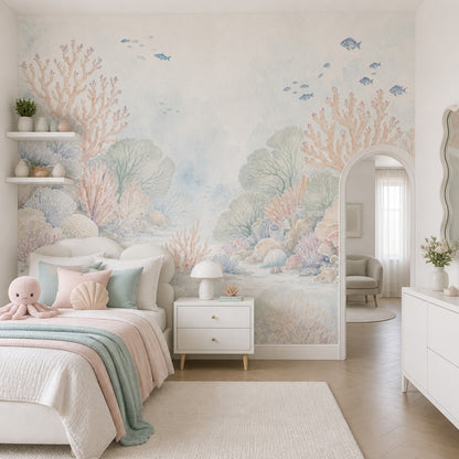 Underwater Reef Wallpaper Coral Fish Wall Mural