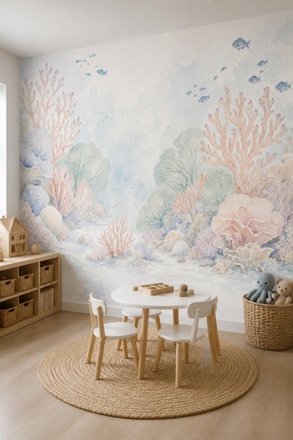 Underwater Reef Wallpaper Coral Fish Wall Mural