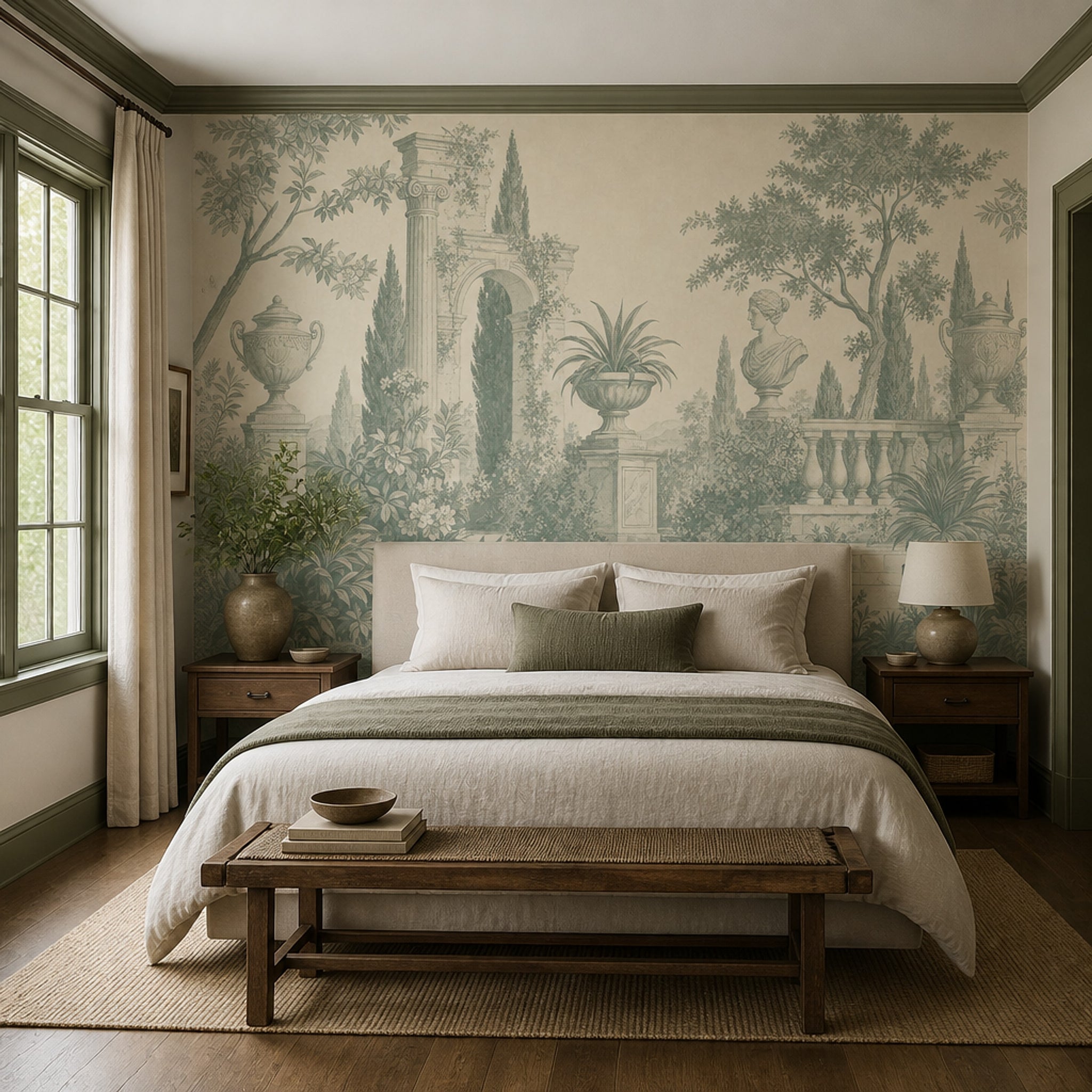 Toile Wallpaper Classical Garden Mediterranean Wall Mural