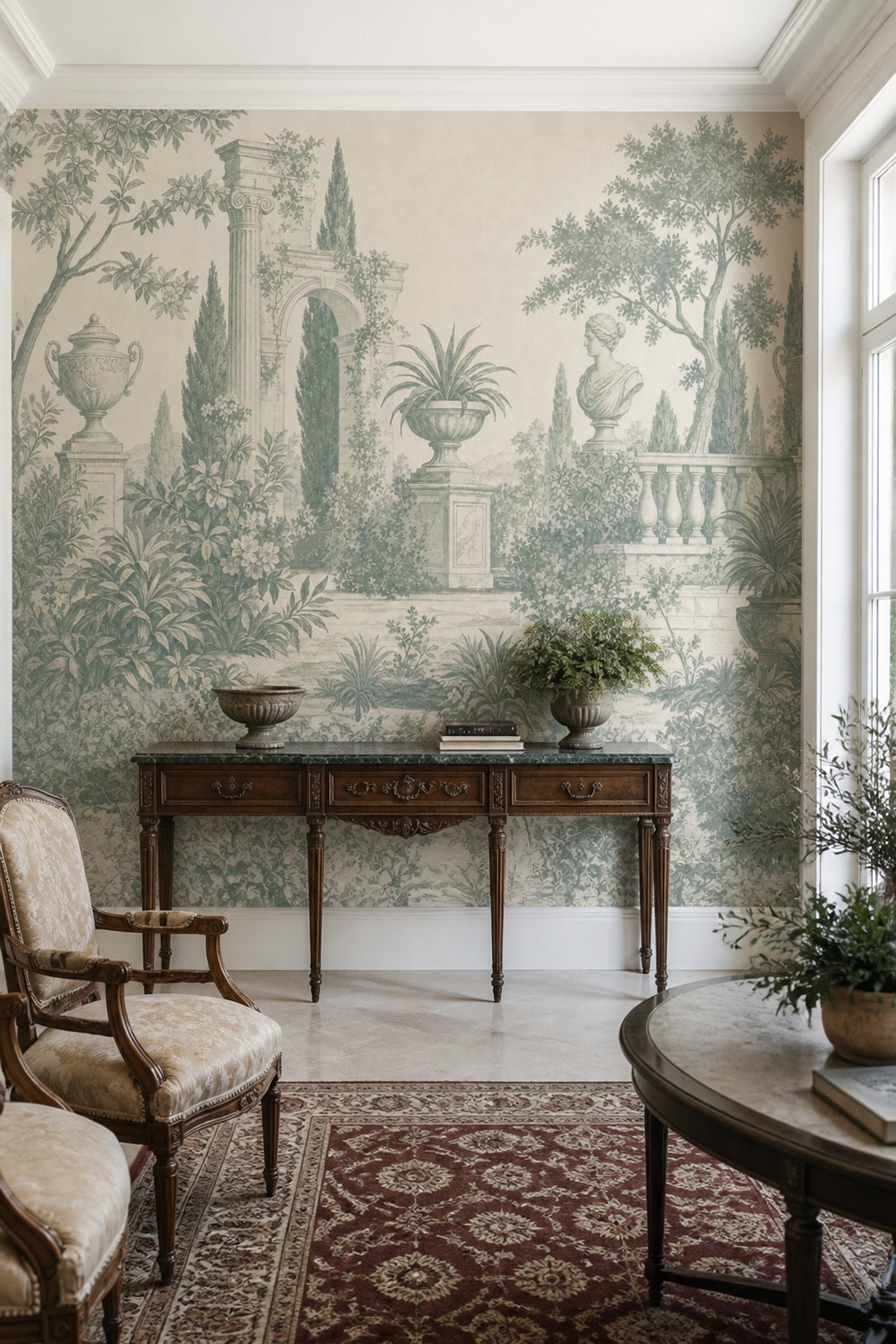 Toile Wallpaper Classical Garden Mediterranean Wall Mural