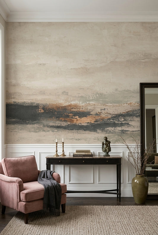 Textured Plaster Wallpaper Distressed Abstract Wall Mural