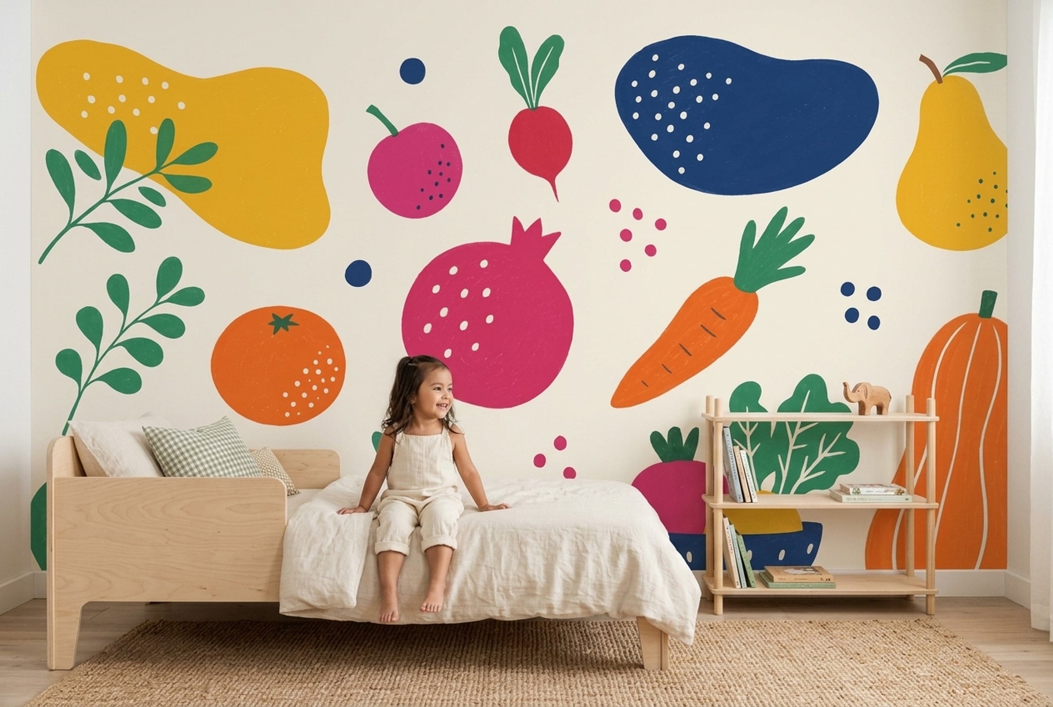 Fruit Wallpaper Vegetables Botanical Removable Wall Decor