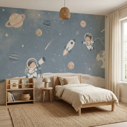 Floating In Space Wallpaper Outer Space Removable Kids Room Wall Decor