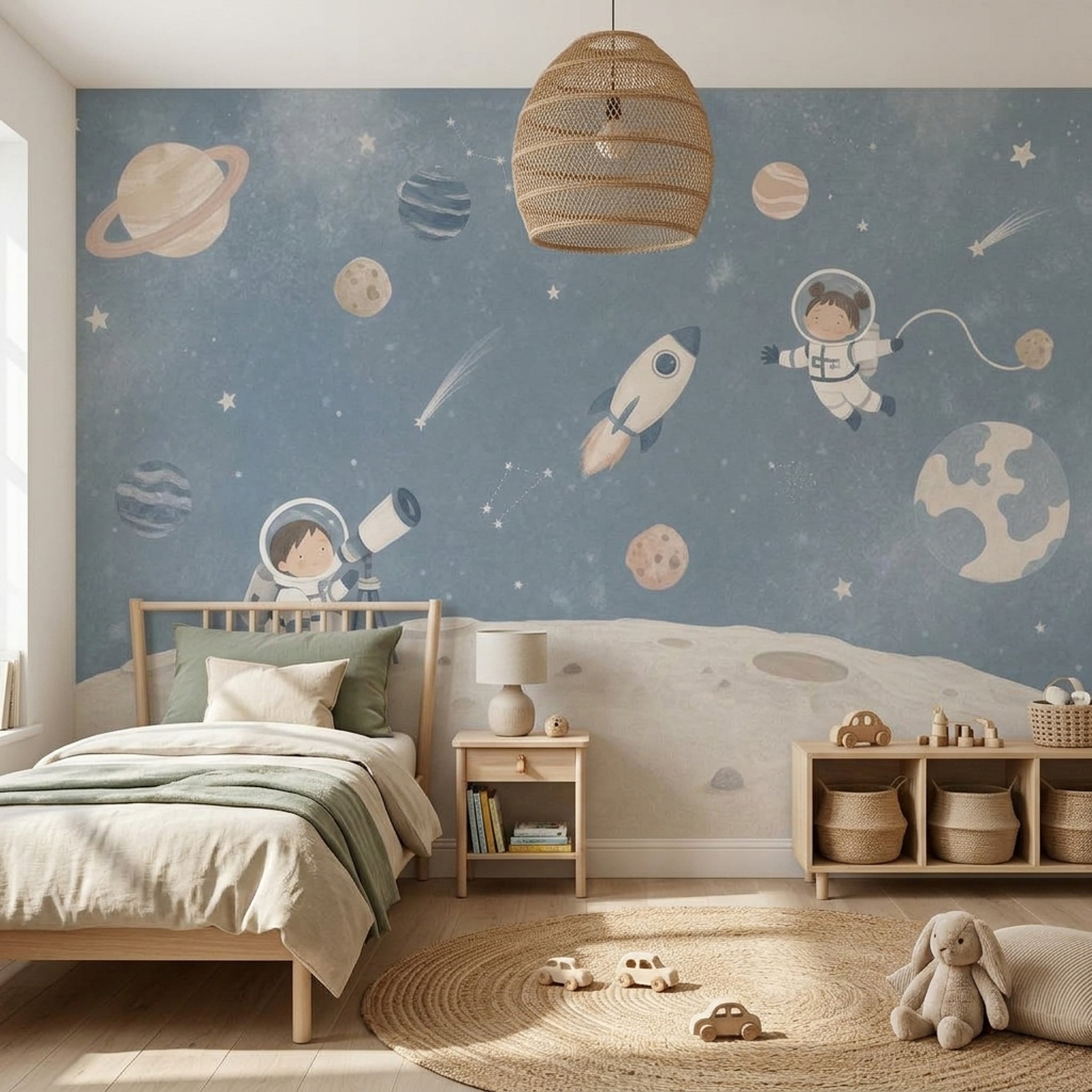 Floating In Space Wallpaper Outer Space Removable Kids Room Wall Decor