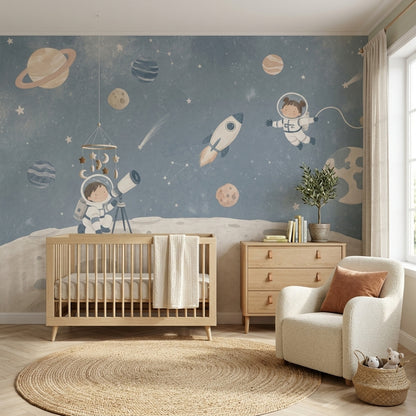 Floating In Space Wallpaper Outer Space Removable Kids Room Wall Decor
