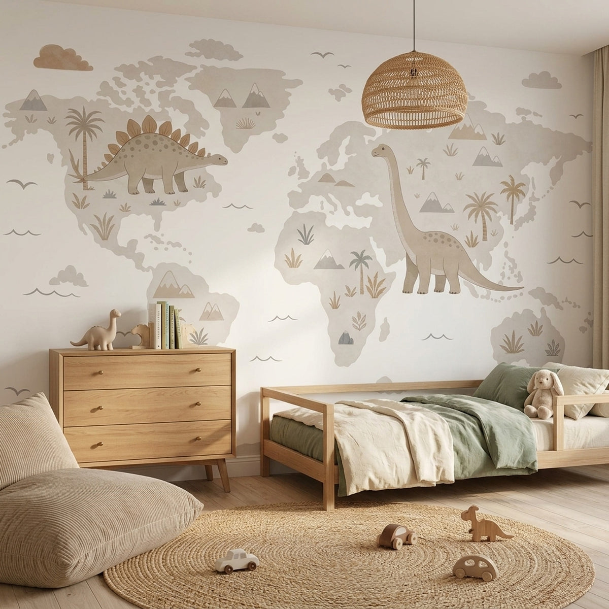 World Map Wallpaper Atlas Removable Geography Wall Decor