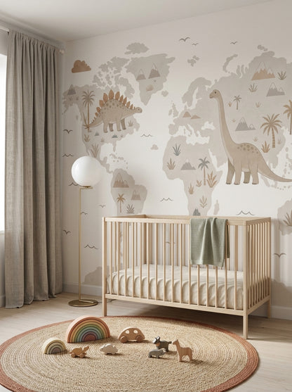 World Map Wallpaper Atlas Removable Geography Wall Decor