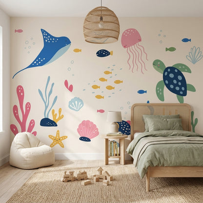 Underwater Wallpaper Ocean Removable Sea Animals Wall Decor