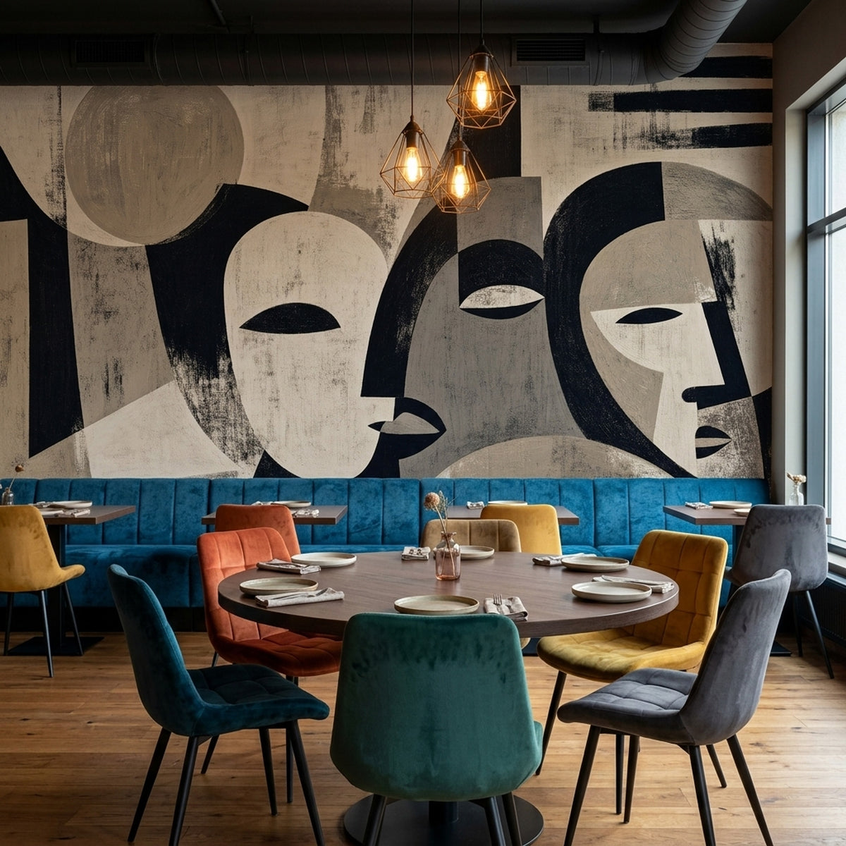 Mid Century Modern Wallpaper Retro Mid Century Modern Removable Wall Decor