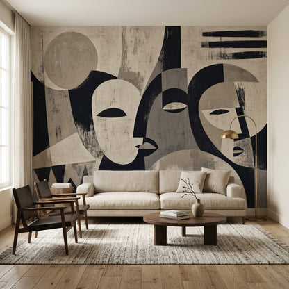 Mid Century Modern Wallpaper Retro Mid Century Modern Removable Wall Decor