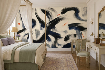 Brushstroke Wallpaper Gestural Modern Wall Mural