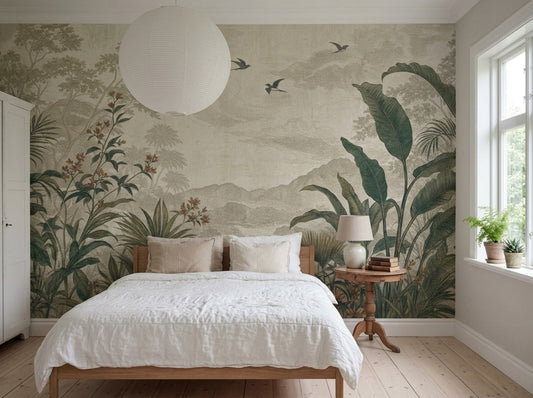 Vintage Tropical Wallpaper Tropical Tropical Removable Wall Decor