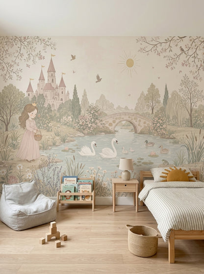 Fairy Tale Wallpaper Princess Removable Castle Wall Decor