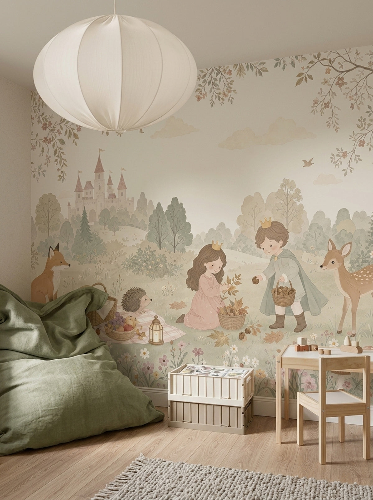 Fairytale Wallpaper Woodland Castle Removable Wall Decor