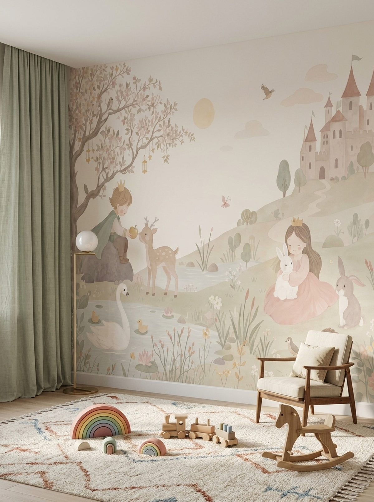 Fairytale Landscape Wallpaper Storybook Princess Wall Mural