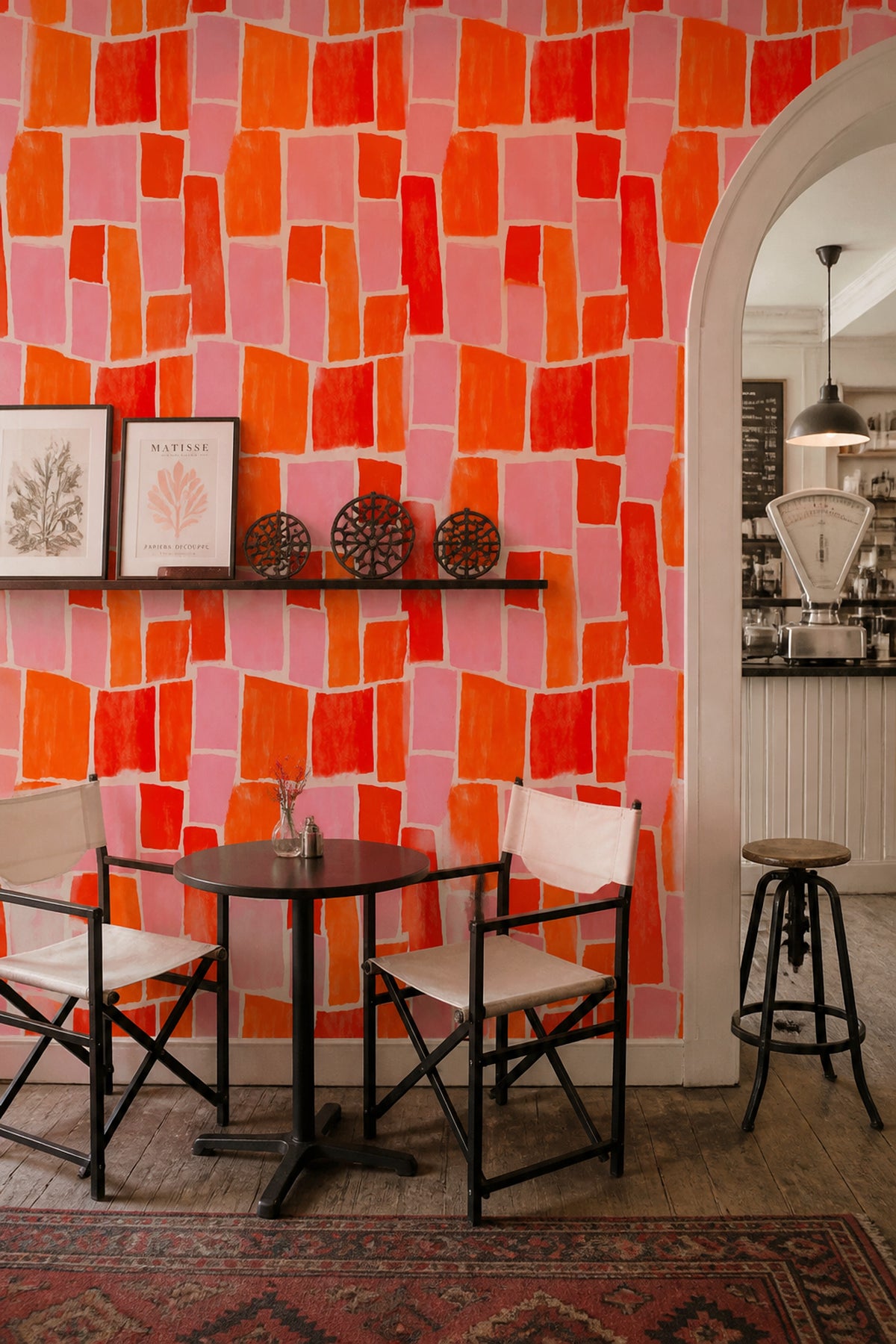 Painted Blocks Wallpaper Abstract Removable Geometric Wall Double Roll