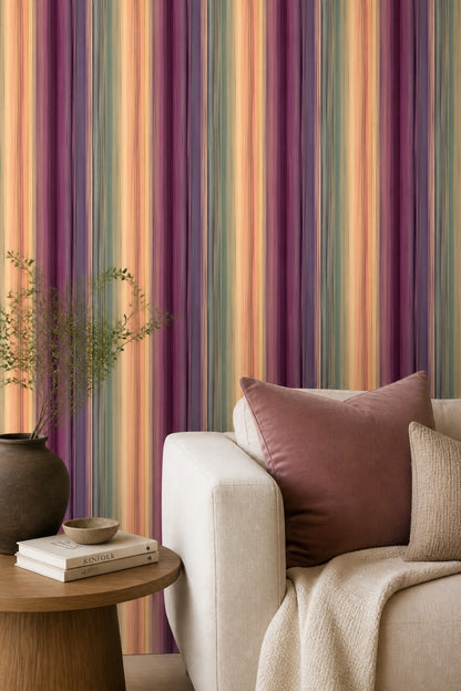 Vertical Stripes Wallpaper Abstract Removable Modern Wall Double Roll