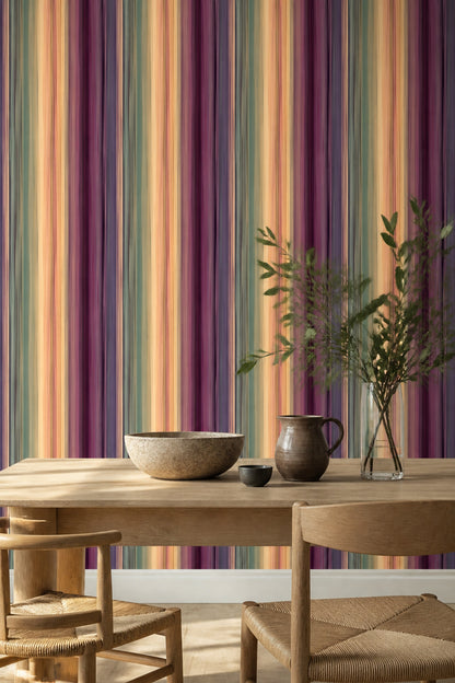 Vertical Stripes Wallpaper Abstract Removable Modern Wall Double Roll